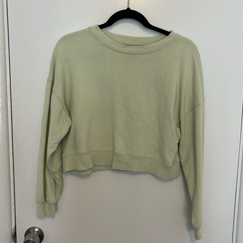 Mint green pullover sweatshirt